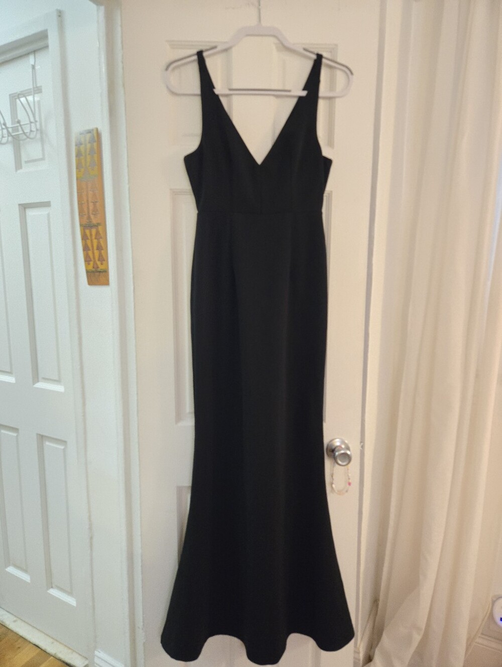 LULUS Melora Black Sleeveless V-Neck Maxi Evening Dress Gown Small - Picture 3 of 9